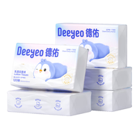Deeyeo 德佑 新生儿超柔保湿乳霜面巾纸 3层120抽5包