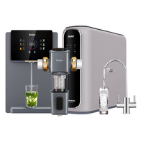  Haier/海尔 RO反渗透过滤 净水器套装+双涡轮前置+大彩屏温热管线机
