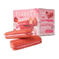 Franzzi法丽兹红丝绒草莓味夹心曲奇378g/箱减糖曲奇饼干休闲小零食整箱