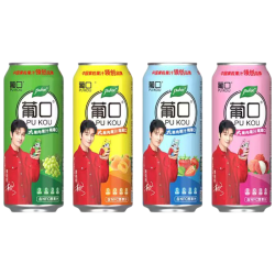 葡口 果汁饮料  多口味混装大果肉粒新鲜果汁 490ml