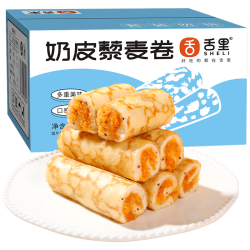舌里 蛋皮吐司奶皮藜麦卷早餐蛋皮卷代餐糕点夹心面包休闲零食450g