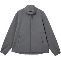 杰克·琼斯（JACK&JONES）男装25年秋冬季软壳外套男士立领防泼水户外加绒保暖休闲夹克外套 E00烟熏珍珠 M （175）