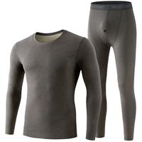 宝派保暖内衣男士套装羊绒暖护贴加绒抗菌打底衫秋衣秋裤秋冬季 羊绒暖护贴PLUS版男乌托咖 2XL