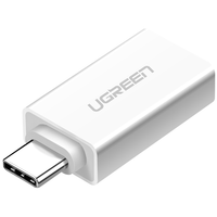  UGREEN/绿联 30155 支持华为小米三星苹果新MacBook接U盘 Type-C转接头  磨砂白 Type-C USB3.2 PVC 3A