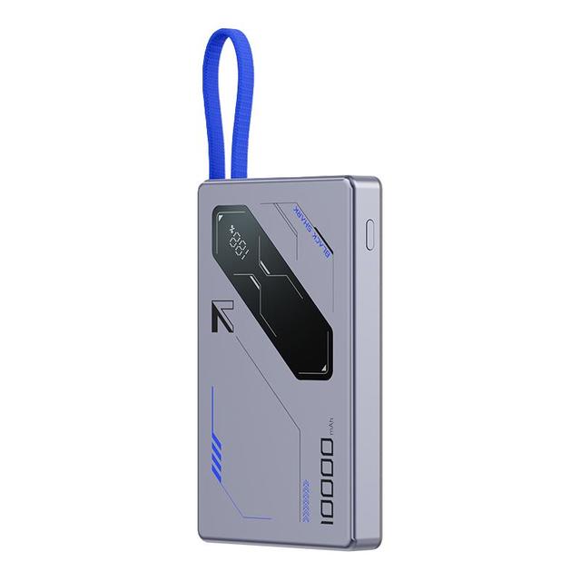 黑鲨 刀锋2自带线充电宝磁吸有线快充轻薄卡片式移动电源