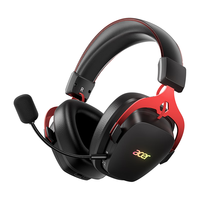 宏碁 OHR614四模无线游戏耳机头戴式7.1环绕音效蓝牙有线电竞三角洲FPS游戏无畏契约辨位 黑红