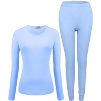 宜而爽(YOUR SUN)秋衣女保暖内衣女 中厚型柔软透气圆领长袖保暖上衣女 纯净蓝 M/160