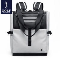 高尔夫 双肩包男士运动背包女休闲旅行书包防泼水通勤出游背包 款式14-灰白配黑