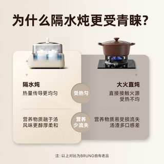  BRUNO 多功能一体 电蒸锅+粉色大炖盅