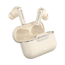 山水 W28 ANC主动降噪 云岩白 真无线蓝牙耳机