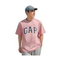 Gap男女装2025春季纯棉经典logo圆领短袖T恤宽松上衣725616 粉色 2XL (185/104A)亚洲尺码