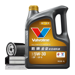 胜牌 单次大保养卡 金皇5W-30 4L+机滤+空调滤+空气滤+工时 12个月有效 4L大保养单次