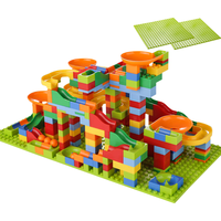 SNAEN 斯纳恩 儿童积木玩具男女孩小颗粒拼装乐高3岁早教滑道儿童