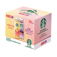 STARBUCKS 星巴克 星茶饮 莓莓黑加仑红茶+桃桃乌龙茶330ml*12入 果汁茶饮料礼盒