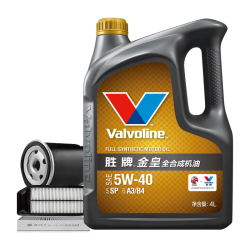 胜牌 单次大保养卡 金皇5W-40 4L+机滤+空调滤+空气滤+工时 12个月有效