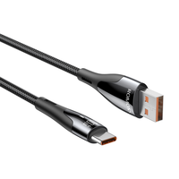 ROMOSS 罗马仕 Type-C数据线适用于100W/66W华为充电线6A快充线Mate50pro/p50/40荣耀超级快充小米手机5A线 黑色