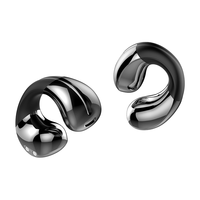 兰士顿 蓝牙耳机 骨传导概念耳夹式无线开放式不入耳 运动跑步骑行ENC降噪耳机超长续航 TS22枪黑色