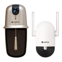 anyfree自在家 家用智能可视门铃 实时防盗监控 AI电子猫眼摄像头