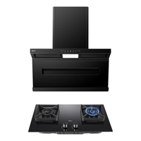 名气老板油烟机A586小飞翼变频平嵌超薄顶侧双吸27风量大吸力1100帕老板小黑翼同款【液化气请备注】 烟灶套装+5.0kW猛火灶6510