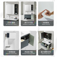 【秒杀】箭牌卫浴易洁陶瓷一体盆蔓灰浴室柜组合洗脸盆家用