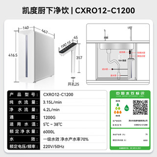 Casdon 凯度 C1200 厨下净水器