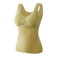 氧心（YANGXIN）秋冬保暖内衣背心女士带胸垫一体修身百搭聚拢无钢圈保暖上衣内穿 高级黑 L