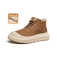 骆驼（CAMEL）【踏雪】防寒雪地靴冬季厚底轻便舒适加绒保暖抓地棉鞋男 G14W607683 栗色 42