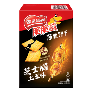 雀巢 Nestle）脆脆鲨 休闲零食 酥脆薄饼薄脆饼干 芝士焗土豆味80g