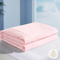 水星家纺 空调被夏被抗菌升级纤维被夏凉被 爱丽丝粉 150cm×210cm