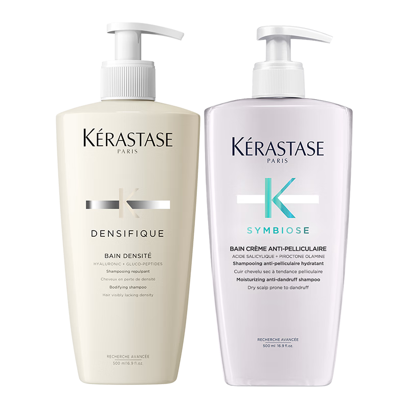 卡诗自在净屑奶瓶500ml+白金赋活舒盈洗发水500ml