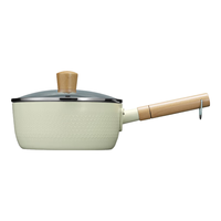 炊大皇  COOKER KING奶锅麦饭石色不粘锅宝宝辅食锅婴儿煎煮一体厨房好物 青岚不粘雪平锅 18cm