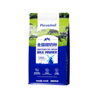移动端、京东百亿补贴：风车牧场 全脂甜奶粉 400g 1袋