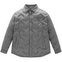 太平鸟男装 轻薄羽绒服男2024年冬季衬衫式压胶保暖防寒外套