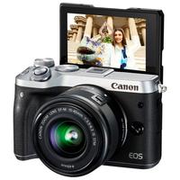 Canon 佳能 EOS M6 APS-C画幅 微单相机 银色 EF-M 15-45mm F3.5 IS STM 变焦镜头 单头套机