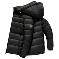 雪中飞 SNOWFLYING轻薄羽绒服男士90鸭绒可拆卸帽春秋时尚休闲短款男装外套195