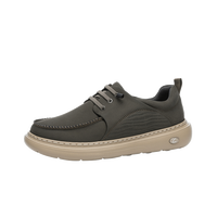 Cele 休闲鞋男鞋2025秋季新款皮鞋厚底百搭复古通勤 男 深灰