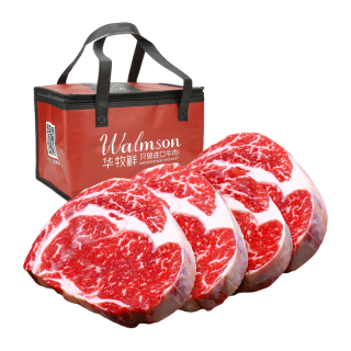 WALMSON 澳洲和牛M6-M7级眼肉牛排400g 谷饲原切牛肉 冷冻生鲜 送礼 礼袋