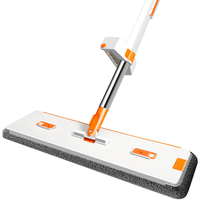 伊司达拖把免手洗家用一拖净拖地懒人42cm2块配布(送清洁剂+夹子) 【免手洗42cm共2块布】