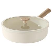 卡罗特钛陶瓷炒锅家用不粘锅平底炒菜锅不沾锅电磁炉锅燃气灶