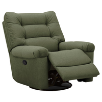 乐至宝LAZBOY布艺电动功能沙发客厅猫抓布防泼绒布可躺单椅加菲A638 复古绿-1m-1双手动带摆转-7天 复古绿-1m-1双手动带摆转-14天