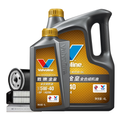 胜牌 单次大保养卡 金皇5W-40 5L+机滤+空调滤+空气滤+工时 12个月有效 5L大保养单次卡