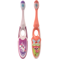 JORDANJordan 挪威牙刷 婴幼儿童宝宝牙刷 软毛护龈训练小刷头 3-5岁 2支装B 梅花鹿+独角兽