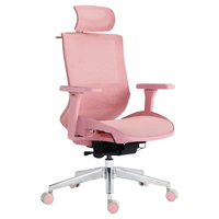 恋树 玲珑女生人体工学椅 女士电脑椅 学习椅办公椅小个子椅子 冰梅粉（网布座垫）