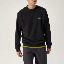 ARC'TERYX EMBLEM 有机棉混纺 男士圆领加绒卫衣 二色可选