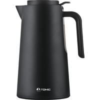 特美刻（TOMIC） 家用保温壶智能显温1.5L大容量玻璃内胆按压式热水瓶办公暖水壶 智能显温-暗夜黑 1.5L 1500ml