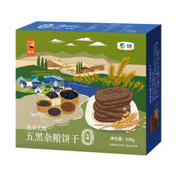悠采 无糖五黑杂粮饼干 420g
