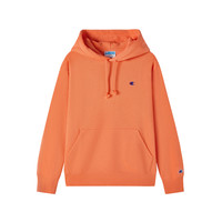 Champion冠军加绒卫衣男秋冬连帽加厚女刺绣潮牌套头上衣红色潮牌 西瓜红 S