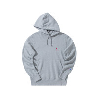 Champion加绒卫衣男秋冬连帽加厚女刺绣潮牌套头上衣红色潮牌 浅灰色 2XL