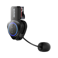 aiwa AW50 骑行头盔蓝牙耳机 外接麦克风 黑色
