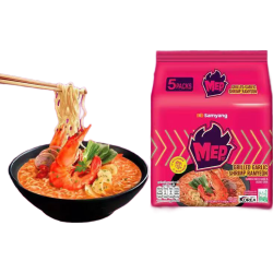 三养 韩国Samyang/三养蒜香辣虾味方便面80gx5袋夜宵拉面泡面速食